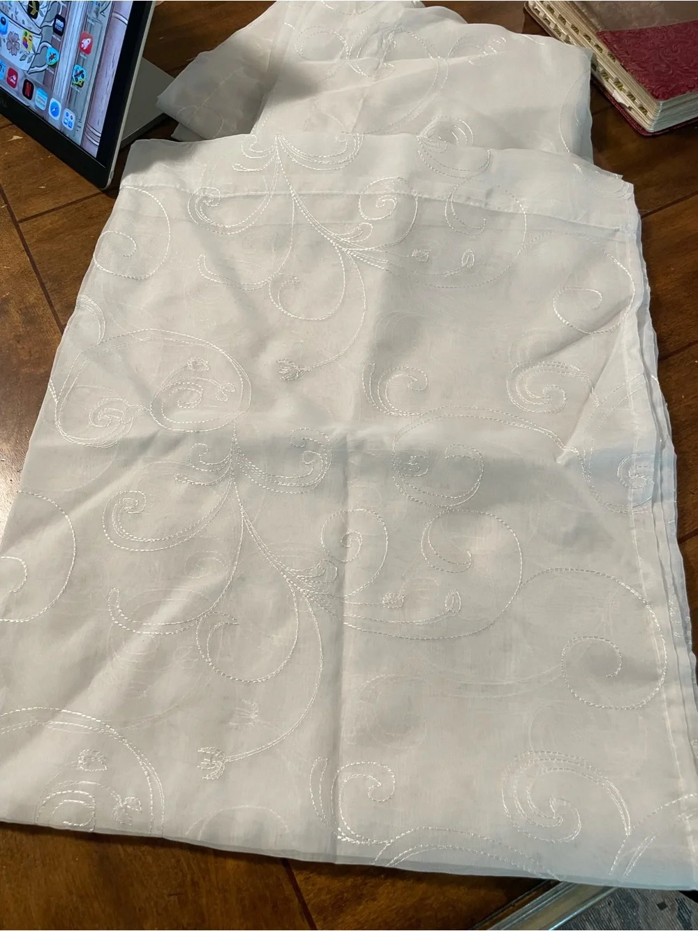 Better Homes And Gardens White Embroidered Sheer Curtain Panels